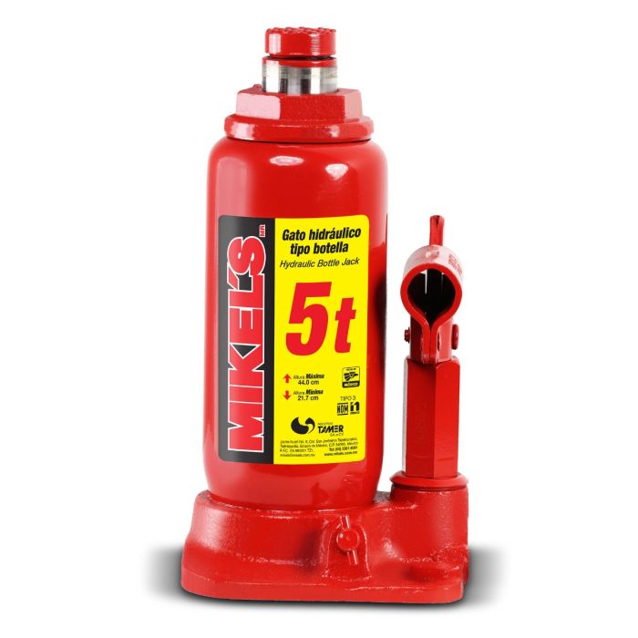 Gato hidráulico de botella con tornillo de extensión 5 toneladas Gato hidráulico de botella con tornillo de extensión 5 toneladas